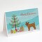 Caroline&#x27;s Treasures Brussels Griffon Christmas Tree Greeting Cards and Envelopes Pack of 8